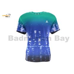 Apacs Dri-Fast RN10123 Navy Turquoise Sports Quick Dry T-Shirt Jersey