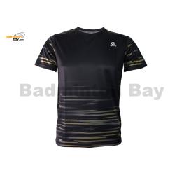 Apacs Dri-Fast RN10130 Black Gold Sports Quick Dry T-Shirt Jersey