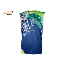 Apacs Dri-Fast SL22210-AT Sleeveless Navy Green Sports Quick Dry T-Shirt Jersey