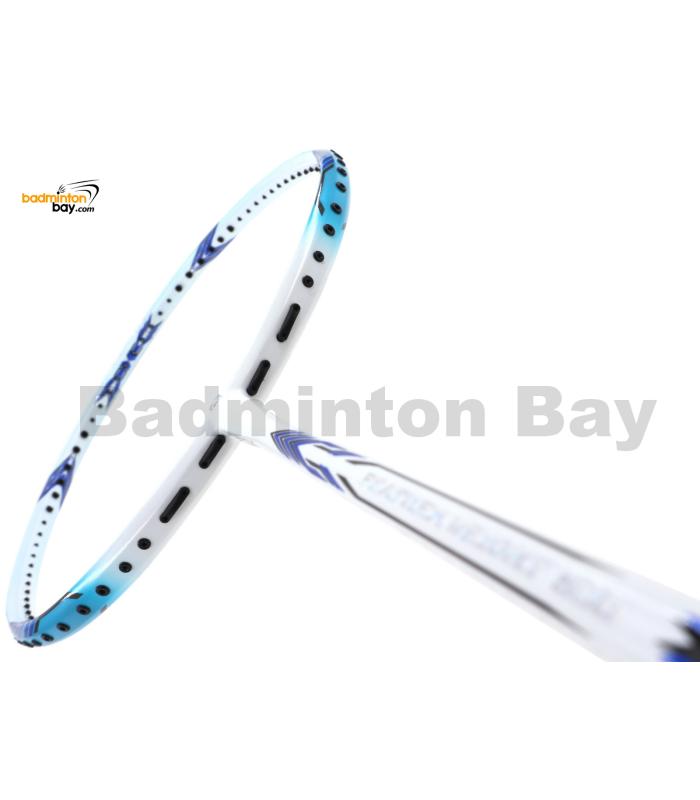 30% OFF Apacs Feather Weight 500 White Sky Blue Badminton Racket (7U) With Slight Paint Defect (refer Pictures)