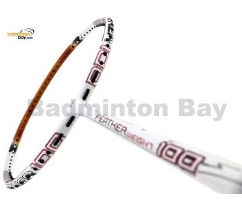 Apacs Feather Weight 100 White Gold Badminton Racket (6U)