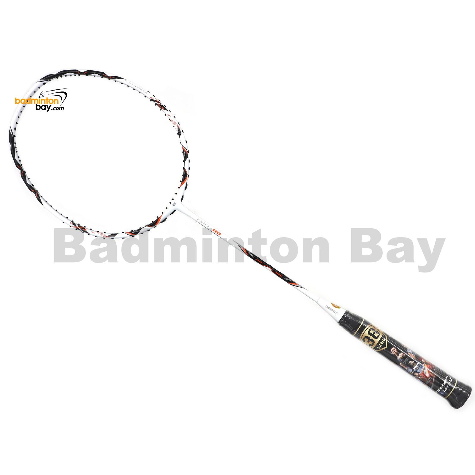 Badminton Racket Free Stringing 4U String Apacs Force 80 White PU Grip 