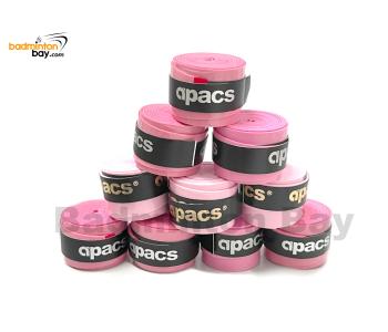 Apacs PU Overgrip AP-016 ( 10-pieces ) Pink Color for Badminton Squash Tennis Racket Grip