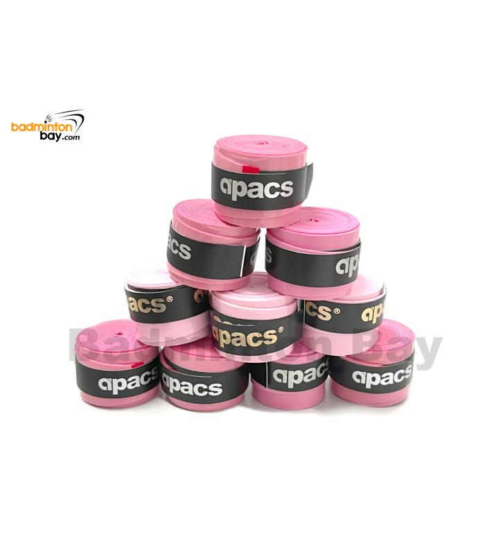 Apacs PU Overgrip AP-016 ( 10-pieces ) Pink Color for Badminton Squash Tennis Racket Grip
