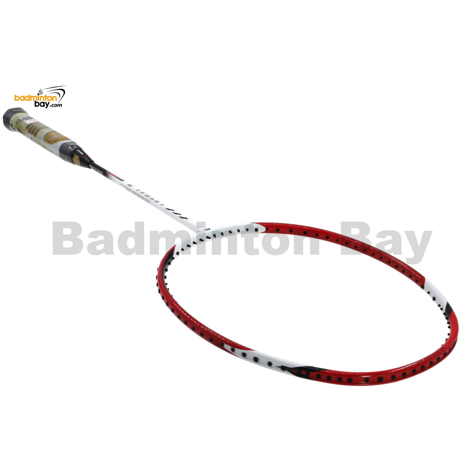 Apacs Lethal 6 White Black Red Badminton Racket (5U)