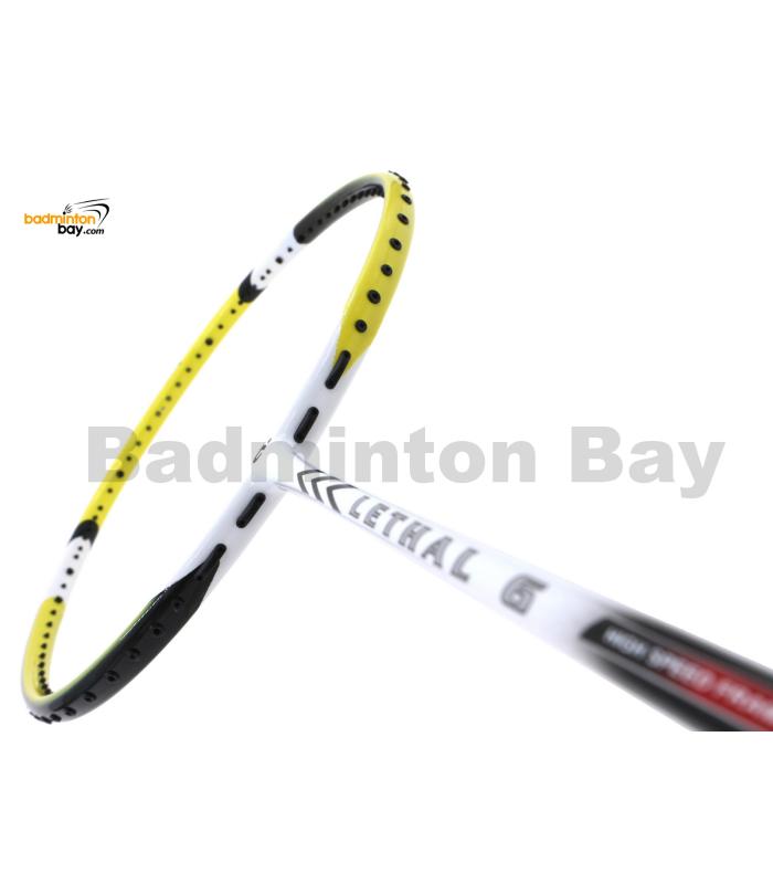 Apacs Lethal 6 White Yellow Badminton Racket (5U)