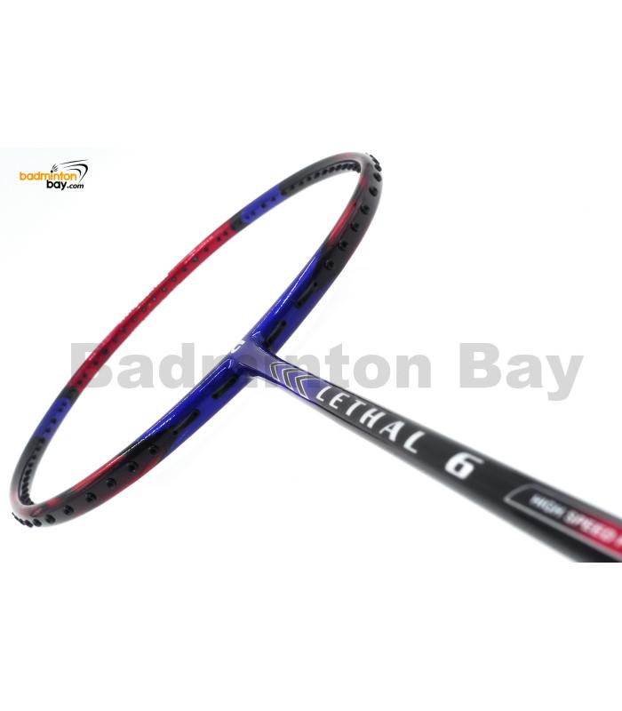 ~Out of stock Apacs Lethal 6 Red Blue Badminton Racket (5U)