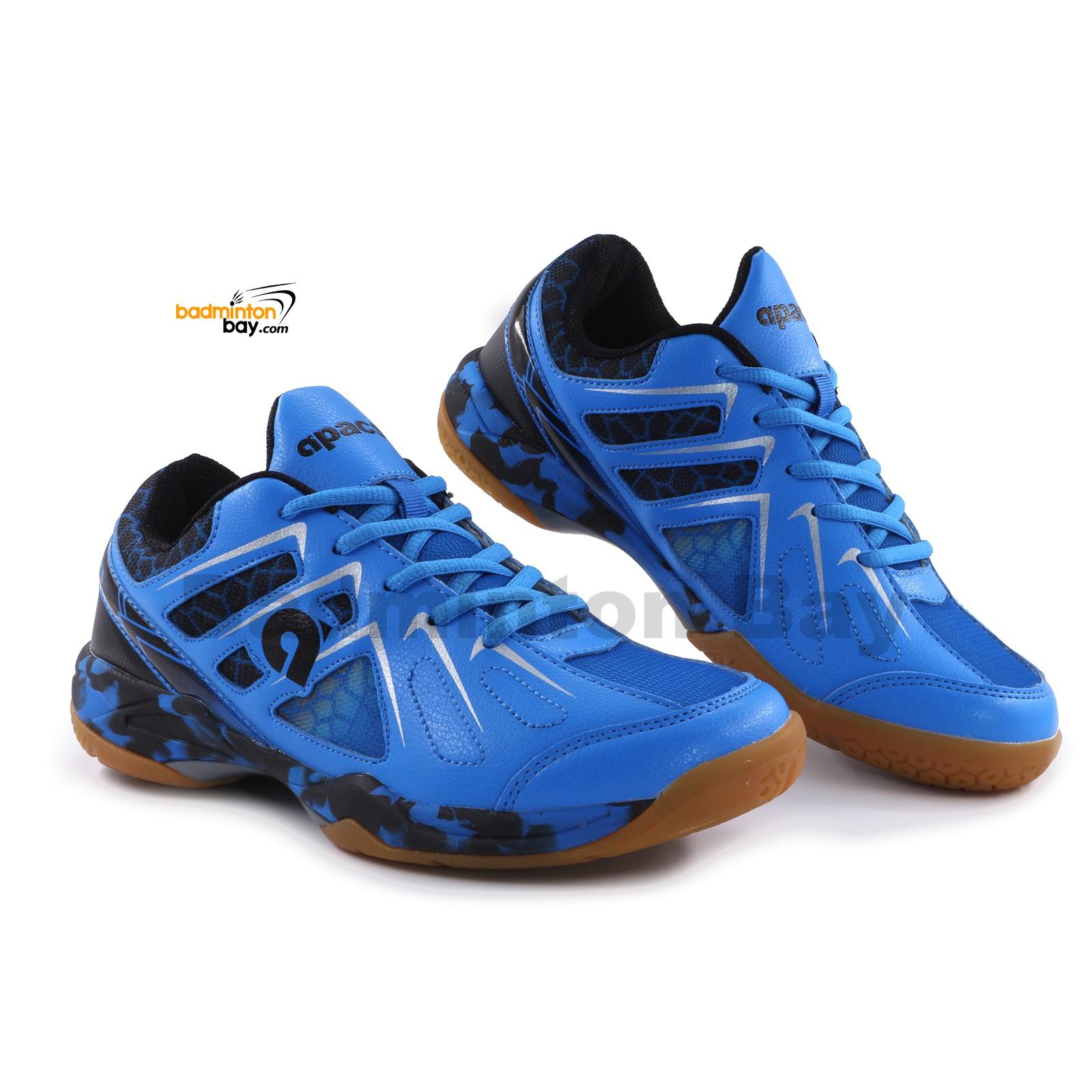 Apacs Cushion Power SP-609-YS Blue Black Badminton Shoes With Improved ...