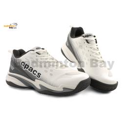 Apacs Advantage 622 White Grey Indoor Badminton Squash Court Shoes With Improved Cushioning