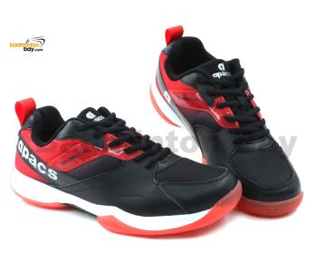 Apacs Advantage 625 Black Red Indoor Badminton Squash Court Shoes With Improved Cushioning