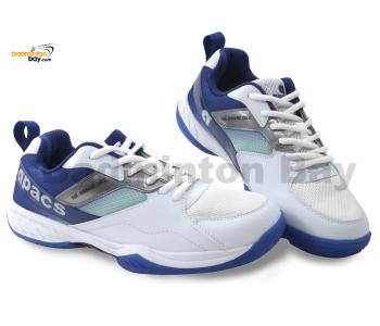 Apacs Advantage 625 White Blue Indoor Badminton Squash Court Shoes With Improved Cushioning