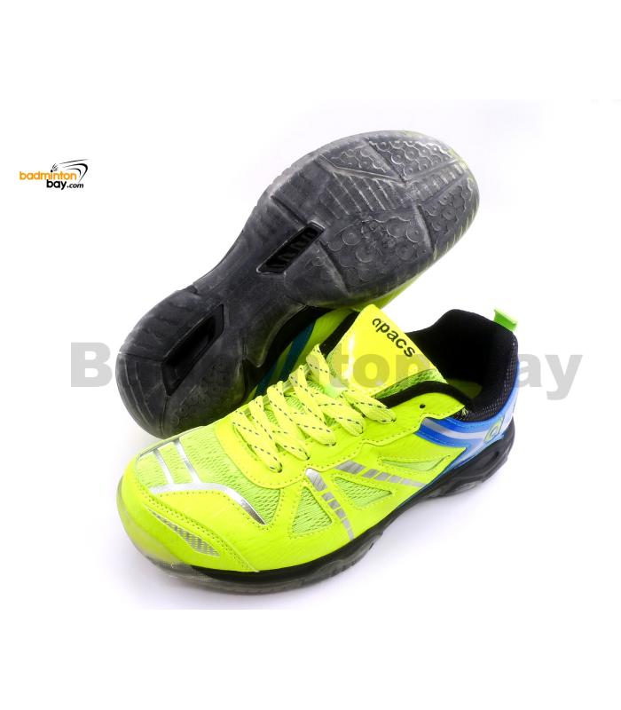 Apacs Cushion Power 070 Neon Green Badminton Shoes With Transparent Outsole and Improved Cushioning