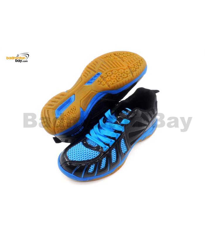 Apacs Cushion Power 075 Blue Black Badminton Shoes With Improved Cushioning