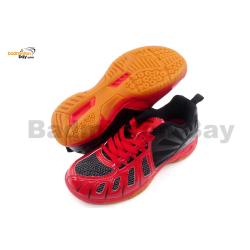 Apacs Cushion Power 075 Red Black Badminton Shoes With Improved Cushioning