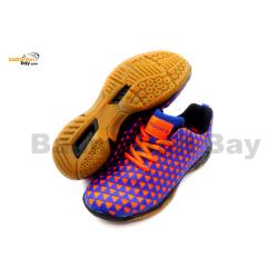 Apacs Cushion Power 078 Orange Blue Badminton Shoes With Improved Cushioning