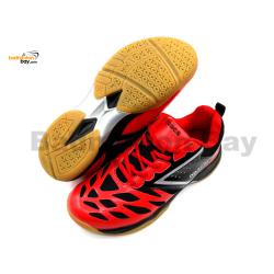 Apacs Cushion Power 081 Red Black Badminton Shoes With Improved Cushioning
