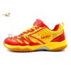 Apacs Cushion Power 081 Red Yellow Badminton Shoes With Improved Cushioning