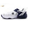 Apacs Cushion Power CP301-XY White Navy Indoor Badminton Squash Court Shoes With Improved Cushioning , Free Shoe Bag