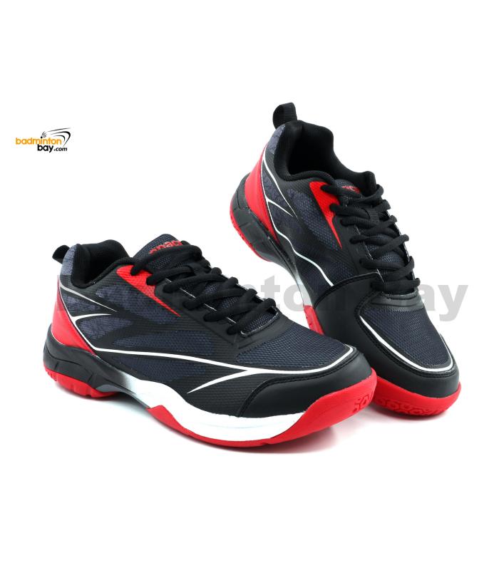 Apacs Cushion Power CP507 Black Red Indoor Badminton Squash Court Shoes With Improved Cushioning