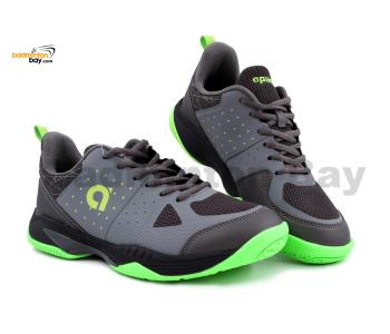 Apacs Cushion Power CP508-XY Grey Green Indoor Badminton Squash Court Shoes With Improved Cushioning