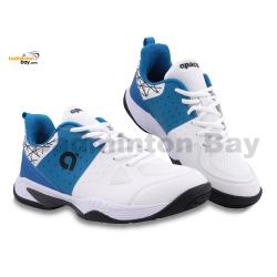 Apacs Cushion Power CP508-XY White Blue Indoor Badminton Squash Court Shoes With Improved Cushioning