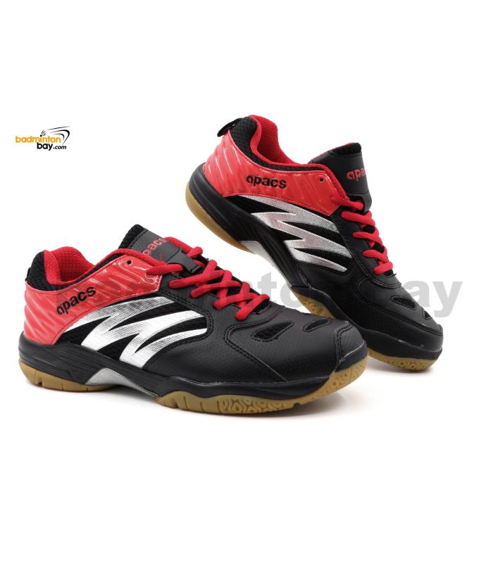 Apacs Cushion Power SP-601 Black Red Badminton Shoes With Improved Cushioning & Technology