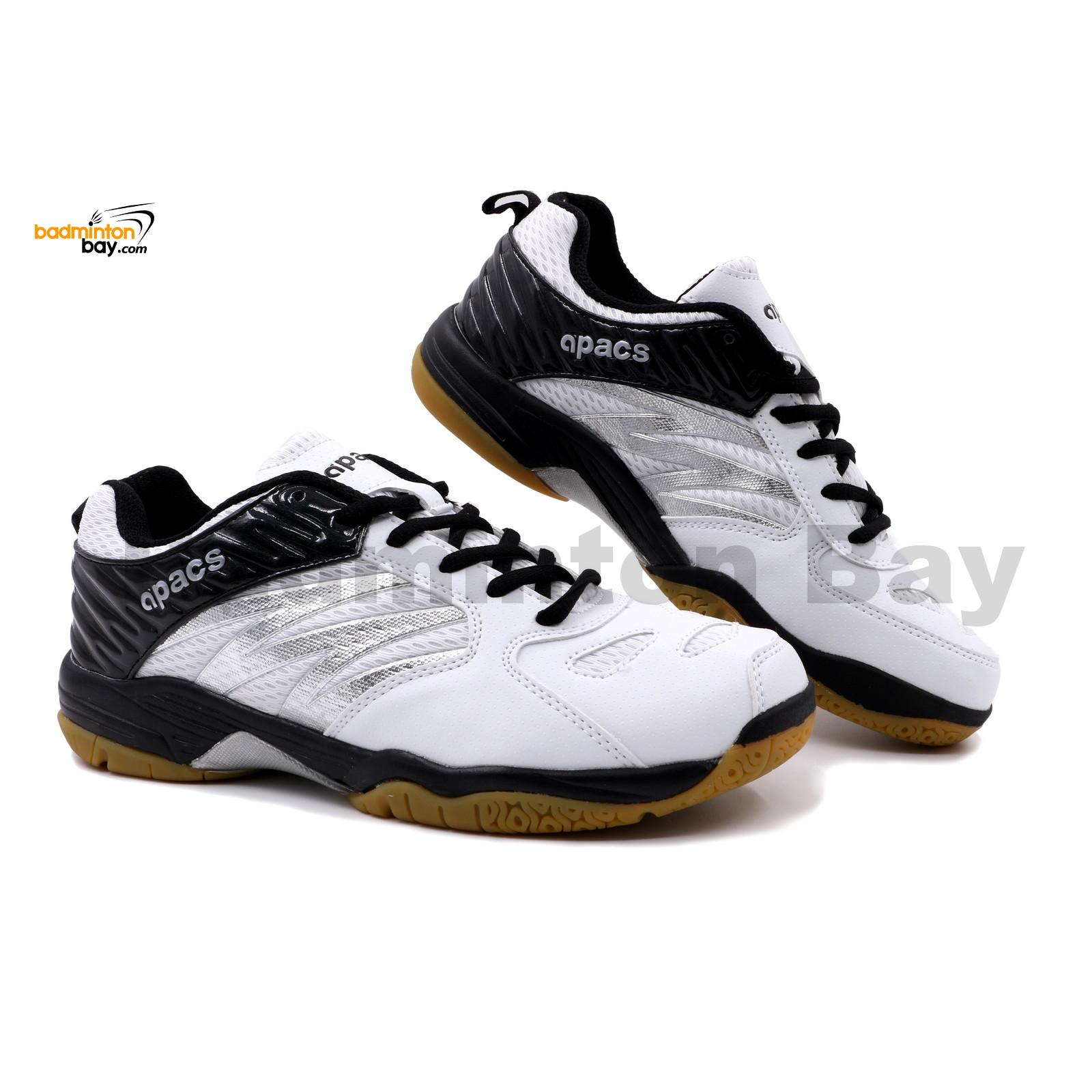 Apacs Cushion Power SP-601 White Black Badminton Shoes With Improved ...