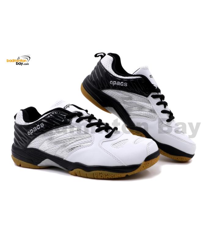 Apacs Cushion Power SP-601 White Black Badminton Shoes With Improved Cushioning & Technology