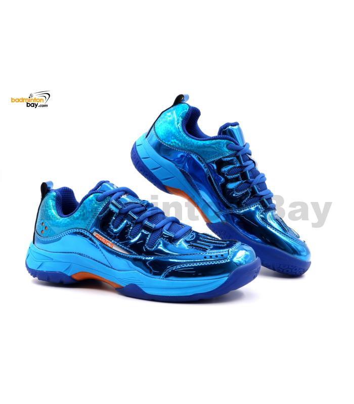 Limited Edition Apacs Cushion Power SP-600 Chrome Blue Badminton Shoes With Improved Cushioning