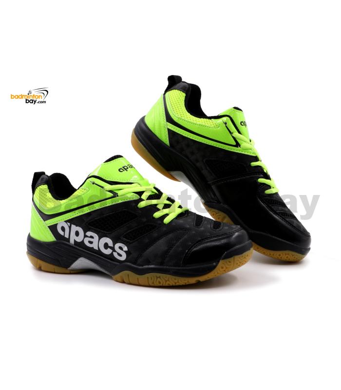 Apacs Cushion Power SP-606 Black Neon Green Badminton Shoes With Improved Cushioning & Technology