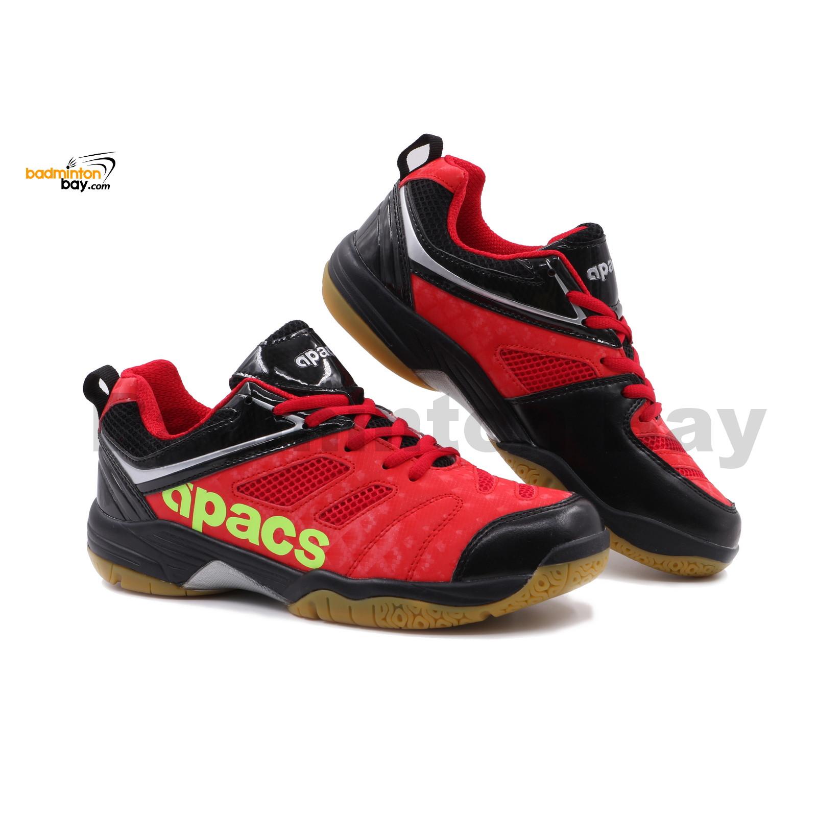 Apacs Cushion Power SP-606 Red Black Badminton Shoes With Improved ...