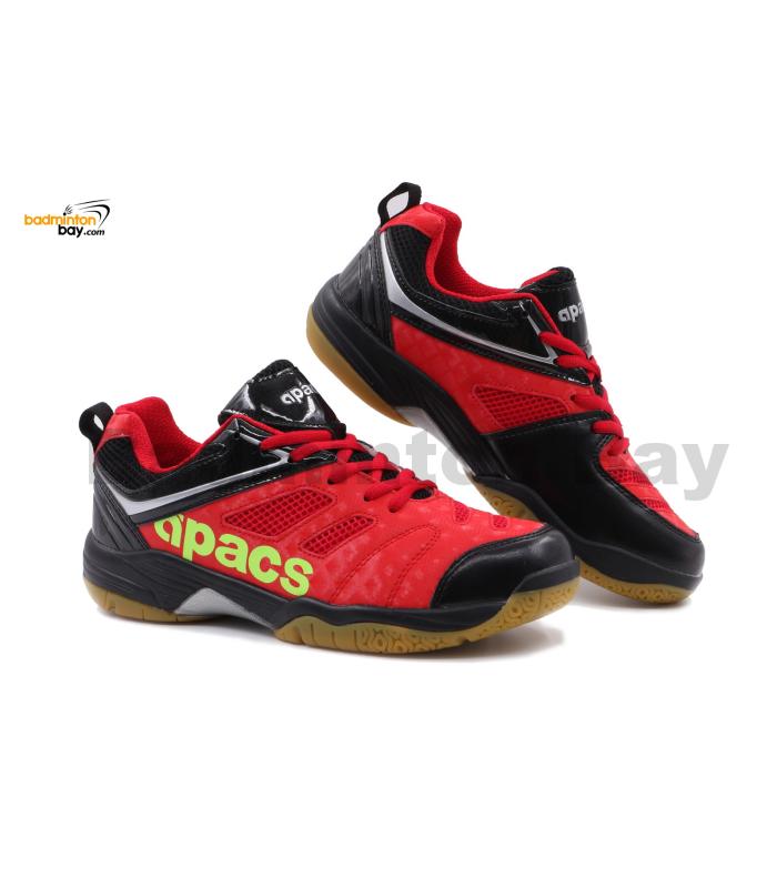 Apacs Cushion Power SP-606 Red Black Badminton Shoes With Improved Cushioning & Technology