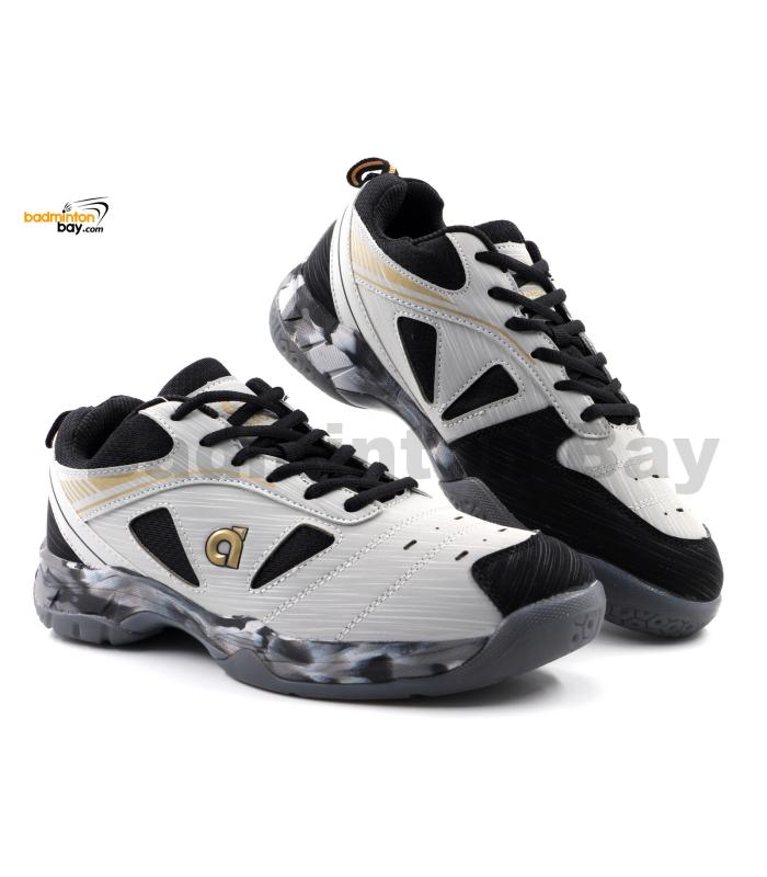 Apacs Cushion Power SP-608F II Grey Black Gold Badminton Shoes With Improved Cushioning