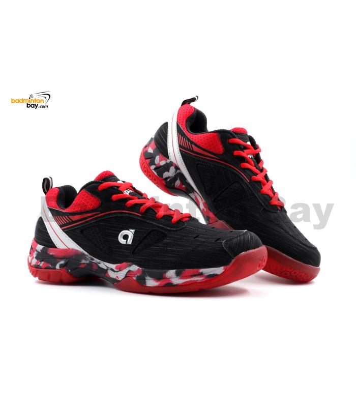 Apacs Cushion Power SP-608F Black Red Badminton Shoes With Improved Cushioning