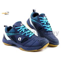 Apacs Cushion Power SP610-F Navy Light Blue Indoor Badminton Squash Court Shoes With Improved Cushioning