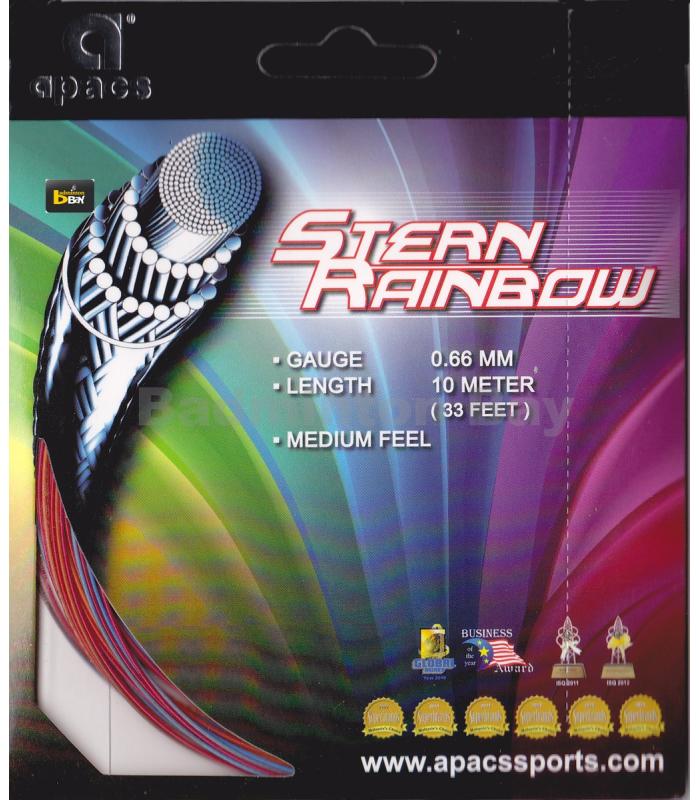 ~Out of stock Apacs Stern Rainbow (0.66mm) Colourful Badminton String Medium Feel