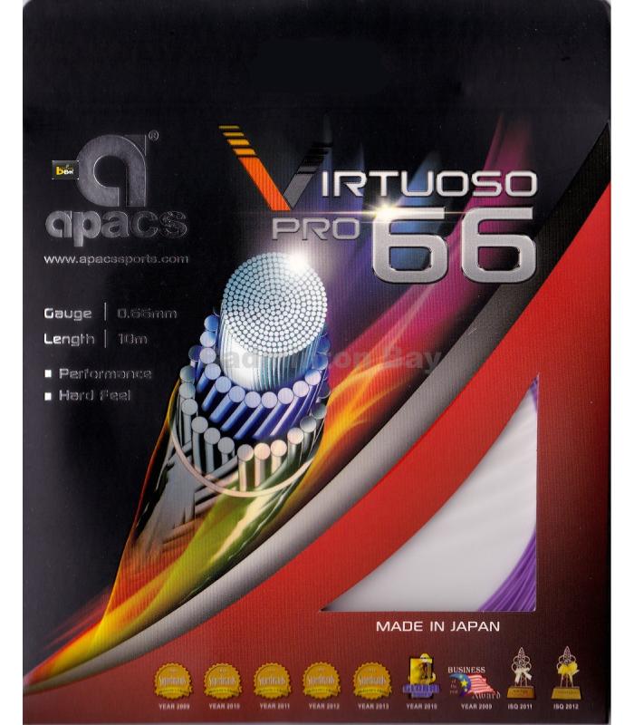 Apacs Virtuoso Pro 66 (0.66mm) Badminton String Made in Japan - Hard Feel