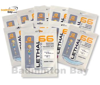 10 pieces Apacs Lethal 66 Offensive (0.66mm) Badminton String Made in Taiwan