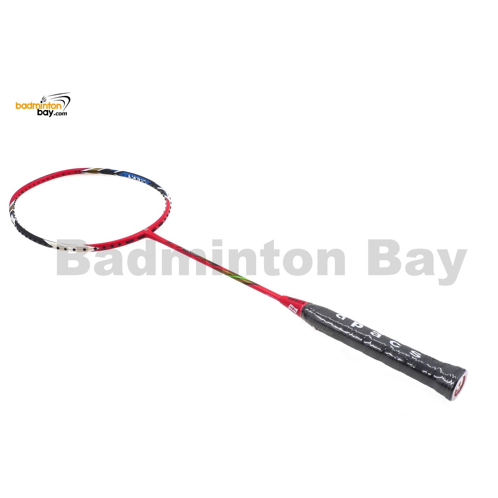 New Apacs Virtuoso Light Red 6U Badminton Racket Racquet Free Stringing Grip 