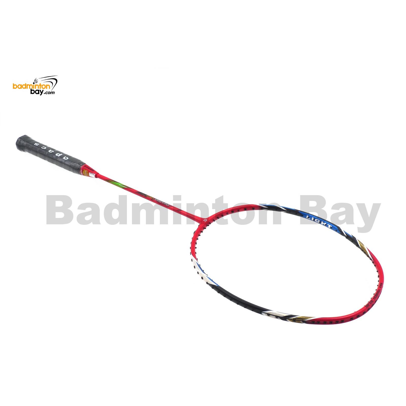 2x Apacs Virtuoso Light Red 6U Badminton Racket Racquet Free Stringing Grip 