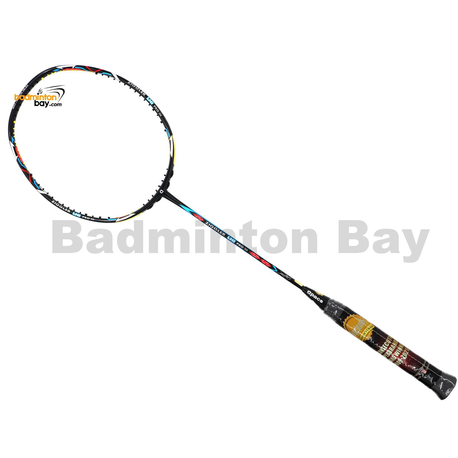 Apacs Ziggler LHI Pro III Black Badminton Racket (4U)