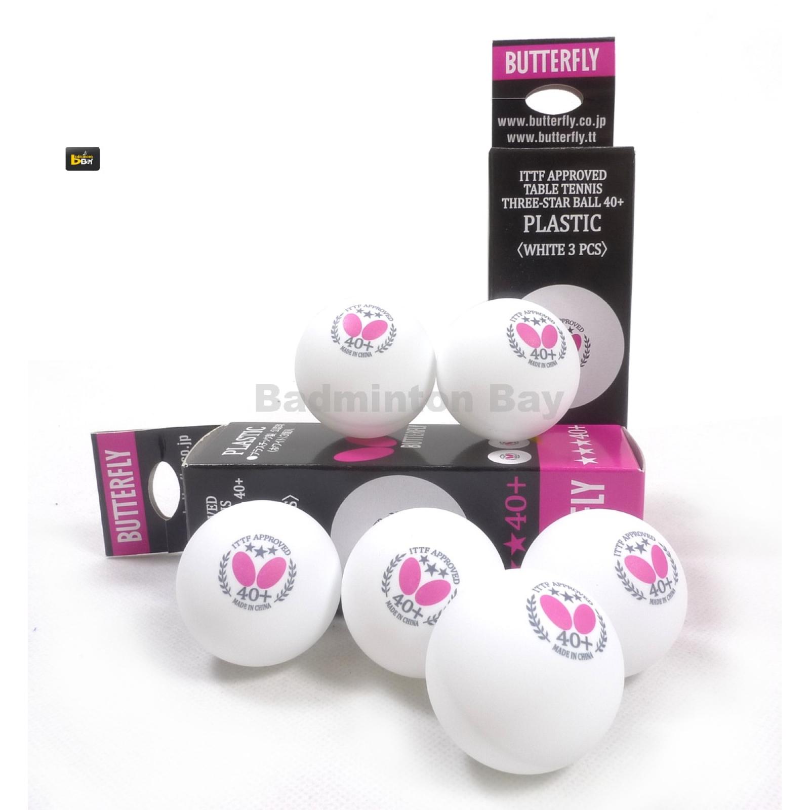 95790 Butterfly Three Star 3-Star Plastic Table tennis Game Ball A40+ 12ea 