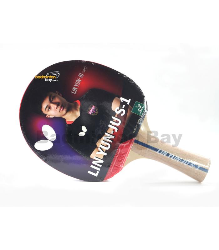 Butterfly Lin Yun-Ju S-1 Shakehand Table Tennis Wood Racket Preassembled With Rubber