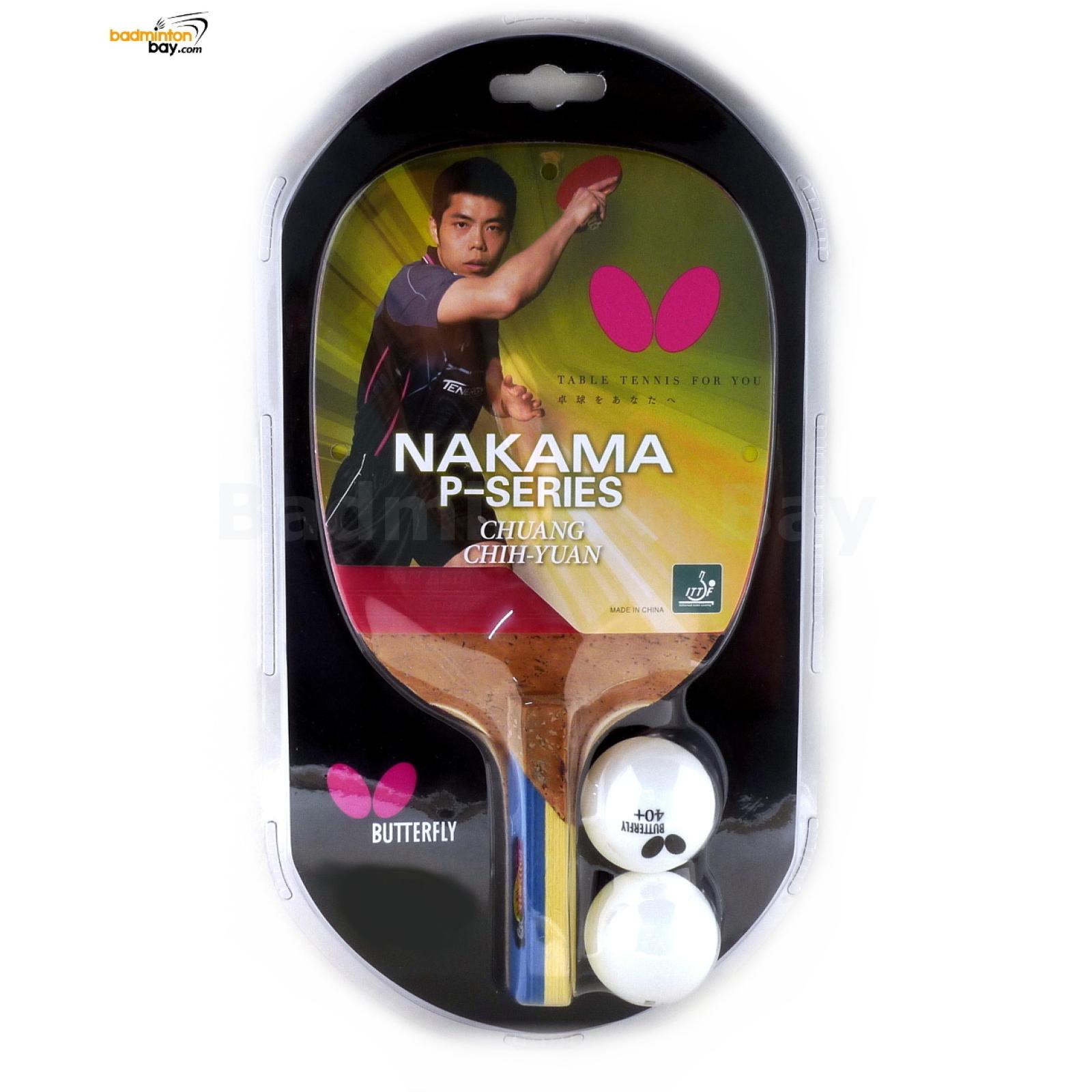 Butterfly Nakama P 9 Penhold Table Tennis Wood Racket Preassembled With Rubber