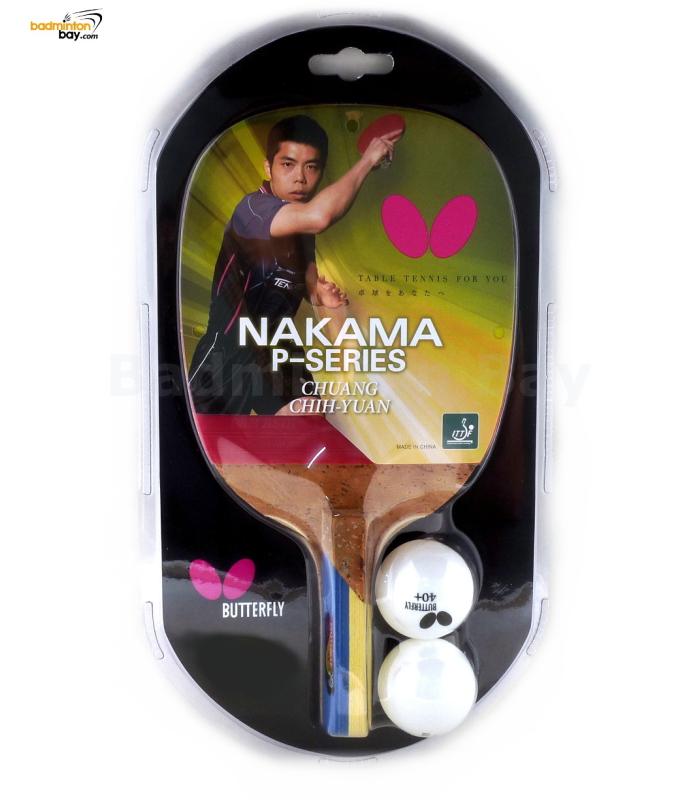 Butterfly Nakama P-9 Penhold Table Tennis Wood Racket Preassembled With Rubber (One Side Rubber)