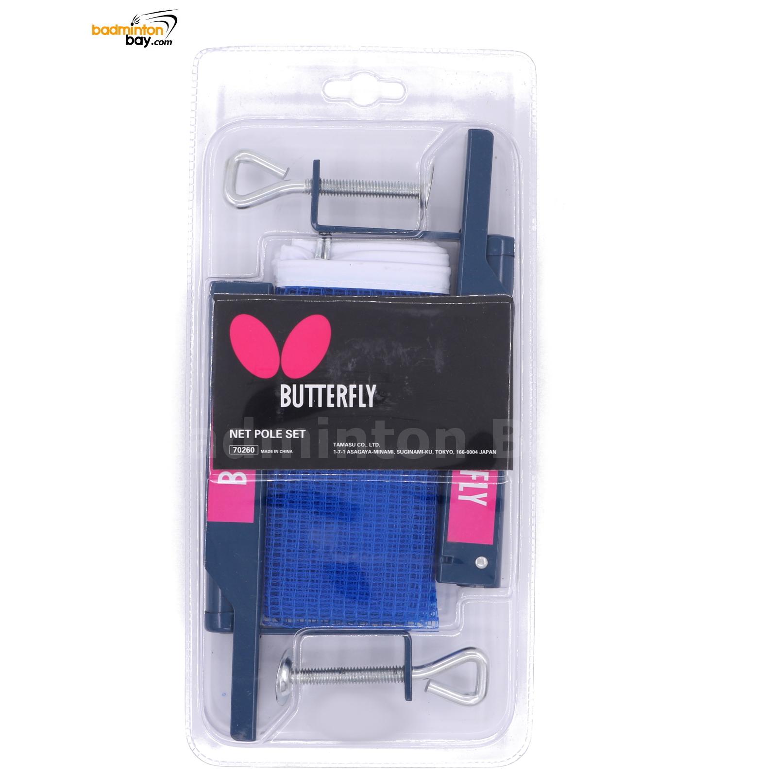 Butterfly Net Pole Set Blue 70260 For Table Tennis Ping Pong Table