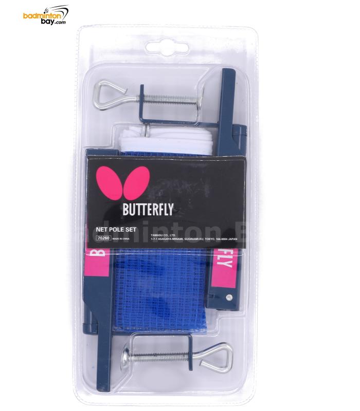 Butterfly Net Pole Set Blue 70260 For Table Tennis Ping Pong Table