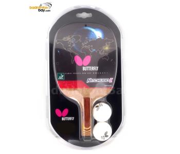 Butterfly Nitchugo-I Penhold Table Tennis Wood Racket Preassembled With Rubber (One Side Rubber)