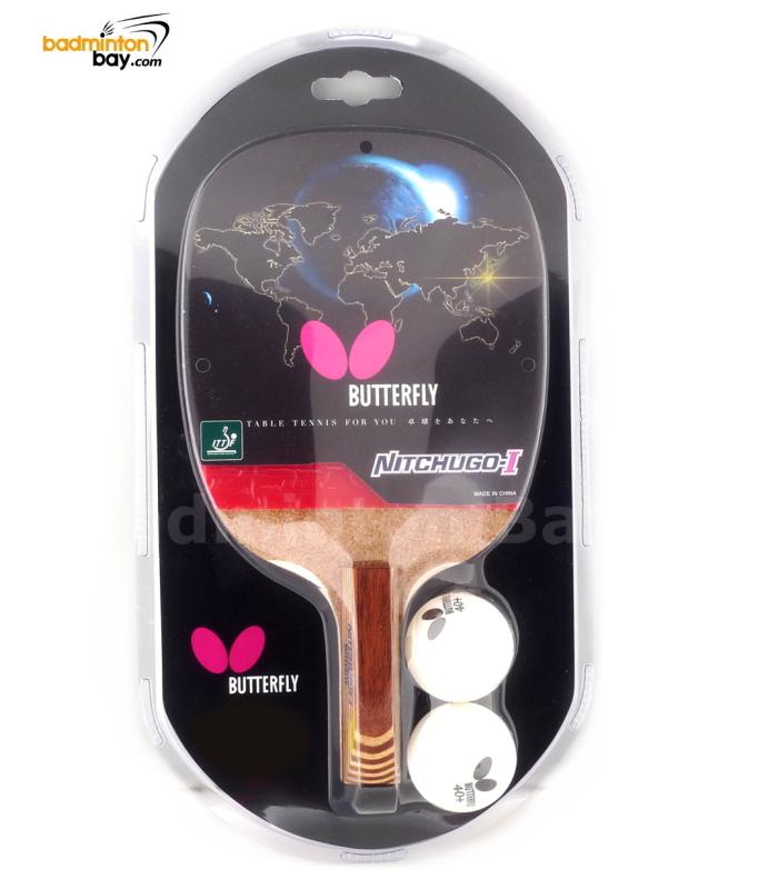 Butterfly Nitchugo-I Penhold Table Tennis Wood Racket Preassembled With Rubber (One Side Rubber)