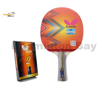 Butterfly TBC 203 FL Pre-Assembled Magnitude Rubber Shakehand Table Tennis Racket Ping Pong Bat